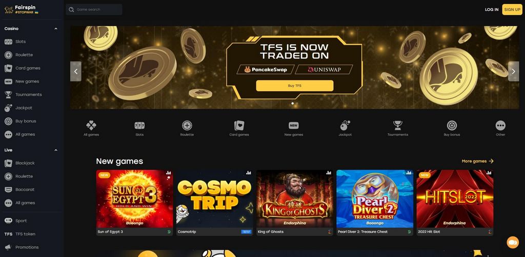 Anmeldelse og insentiv for FairSpin Online Casino